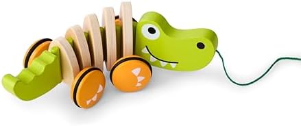 Hape Wooden Walk-A-Long Croc for Babies| Pull & Pull Walking Toy for Toddlers 12 Months and Up - Image 6