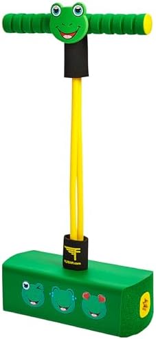 Flybar My First Foam Pogo Jumper for Kids Fun and Safe Pogo Stick for Toddlers, Durable Foam and Bungee Jumper for Ages 3 and up, Supports up to 250lbs (Frog) by Flybar