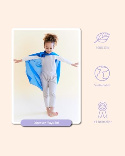 Sarah's Silks Playsilk - 100% Real Silk, Hand Dyed, Bright Colored Play Scarves | Montessori and Waldorf Toys for Dress up, Imaginative, and Pretend Play (35" x 35") - Image 3