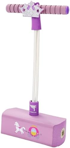 Flybar My First Foam Pogo Jumper for Kids Fun and Safe Pogo Stick for Toddlers, Durable Foam and Bungee Jumper for Ages 3 and up, Supports up to 250lbs (Pink Princess), Large by Flybar