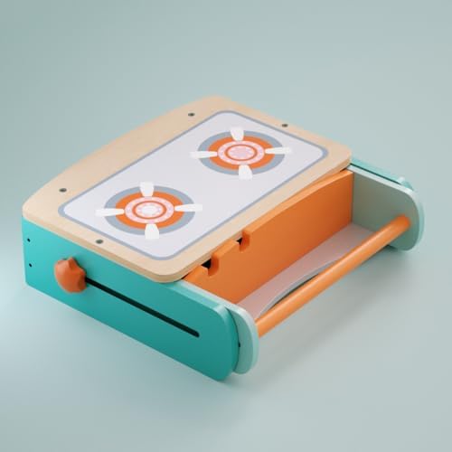Dailyfunn Wooden Foldable &Portable Toy Stove Pretrend Kitchen PlaySet with Cooking Accessories - Image 5