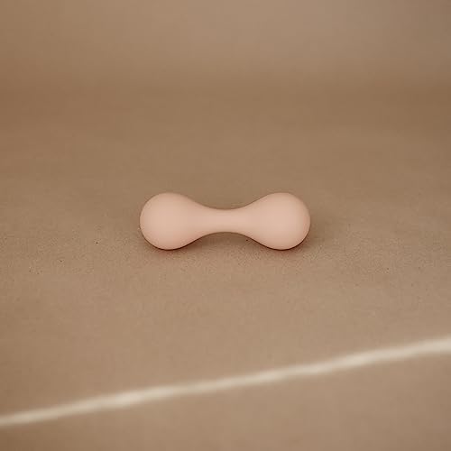 mushie Silicone Baby Shaker Rattle Toy | Ages 3+ Months (Blush) - Image 2