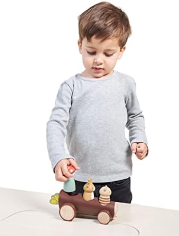 Tender Leaf Toys - Timber Taxi - Wooden Log Shaped Push Vehicle with 3 Removeable Characters - Open-Ended Play Toy, Explore Role-Play and Imagination for Boys and Girls - Age 18m+ - Image 4