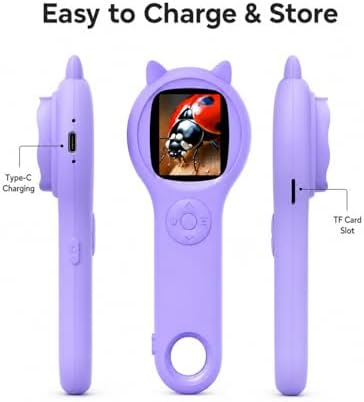 Pink and Purple Microscope for Kids-200X Portable Digital Mini Microscope- Your Little Scientist Miniscope - STEM Toy for Age 5 6 7 8 9 10 11 12 Years Old Toddlers. - Image 5