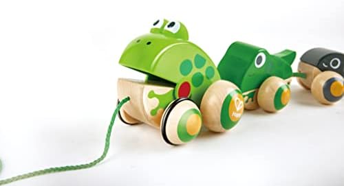 Hape Pull Along Frog Family with Anti-Rollover Wheels, Toddler Push and Pull Toys - Image 2
