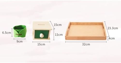 Montessori Coin Box & Practical Life Activity Set - Wooden Coin Drop Box, Savings Bank with Coins & Felt Cup - Image 5