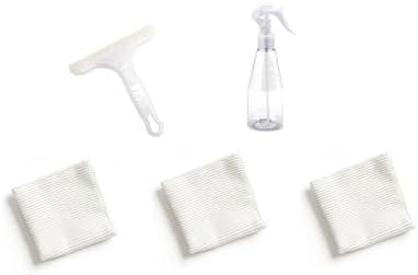 Small Squeegee, Spray Bottle and Cloth Set Cleaning Tools for Small Hands Montessori Practical Life Material (White) by MVita