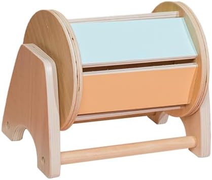 Vaveren Montessori Rotating Drum with Bell, Motor Skills, Small Size Wooden Rolling Drum, Educational for Children Babies 1 Year Old - Image 6