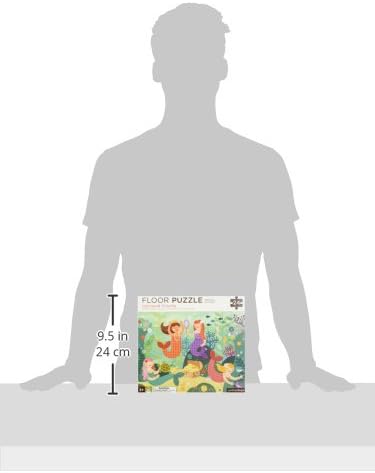 Petit Collage Floor Puzzle Mermaid Friends 24 Pieces | Large Puzzle for Kids | Completed Mermaid Puzzle Measures 18” x 24” | Makes a Great Gift Idea for Ages 3+ - Image 3