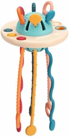 Toddmomy Pull String Interactive Sensory Toy for Toddlers Early Development Silicone Baby Learning Toy 8.26X4.72X4.72In Hand Eye Coordination Motor Skills by Toddmomy