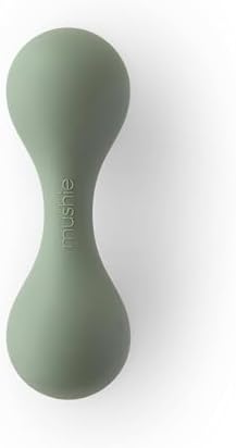 mushie Silicone Baby Shaker Rattle Toy | Ages 3+ Months (Dried Thyme) by mushie