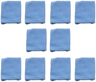 Montessori Microfiber Finger Mitts (10 Pack) – 1.5" × 1.8" Mini Mitts for Dusting, Polishing, and Care of The Environment Activities (Blue) by MVita