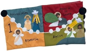 Rosary Quiet Book for Babies and Toddlers - Explore the Mysteries of the Rosary Through Play - Interactive Faith-Based Sensory Learning - Ideal for Family Prayer and Baptism Gifts - Image 2