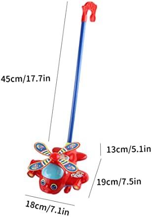 Push Along Toys Baby Pushing Airplane Toy with Long Handle Walking Toy for Toddlers - Image 6