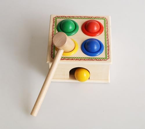 Montessori Square Hammering Ball Toy, Hand-Eye Coordination & Fine Motor Skill Builder - Image 4