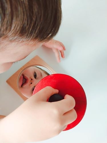 Montessori Object Permanence Box with Safe Shatterproof Mirror (Beech Wood) – Peekaboo Baby Toy for 6-12 Months – Non-Toxic Water-Based Paint, Gift Ready - Image 2