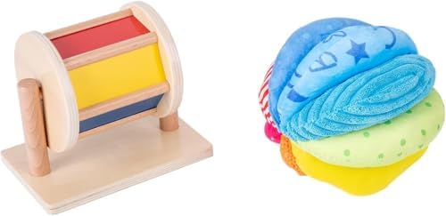 Adena Montessori Play Kit: Spinning Drum & Fabric Ball, 6-12m - Image 6