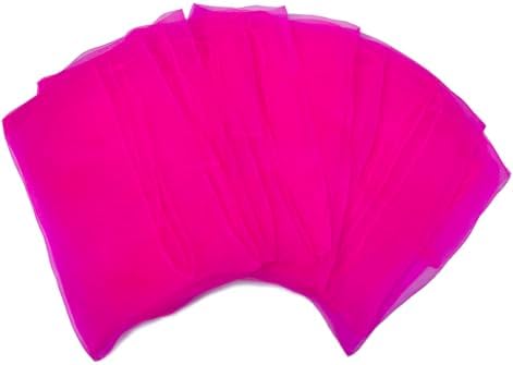 Dance Scarves 12 Pcs Juggling Scarves for Kids Play Silk Scarve for Babies Toddlers Children Movement Learning Education Musical Accessories Colorful Scarfs Magic Tricks Performance (Purplish Red) - Image 5