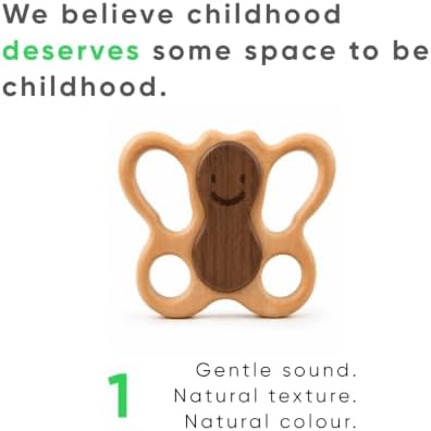 Wooden Rattle for Babies 0-12 Months | No Paint | Real Wood | Hippotoys - Image 5