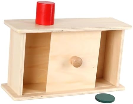 Milageto Montessori Imbucare Box, Object Permanent Box, Wooden Matching Box, Color Shape Sorting for Kids Baby, Wood Sliding lid - Image 7
