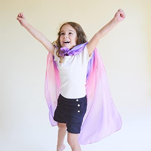 Sarah's Silks Enchanted Playsilk, 100% Silk Scarves for Kids and Toddlers, Sensory Toys | Bright Square Scarves, Montessori Waldorf Toys for Imaginative and Pretend Play - Blossom - Image 5