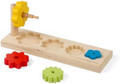 Bigjigs Toys Flower Sorter - Wooden Sorting and Stacking Toy, Educational and Eco-Friendly, Early Learning Activity Montessori Gifts for Babies Toddlers, Made by Bigjigs+Toys