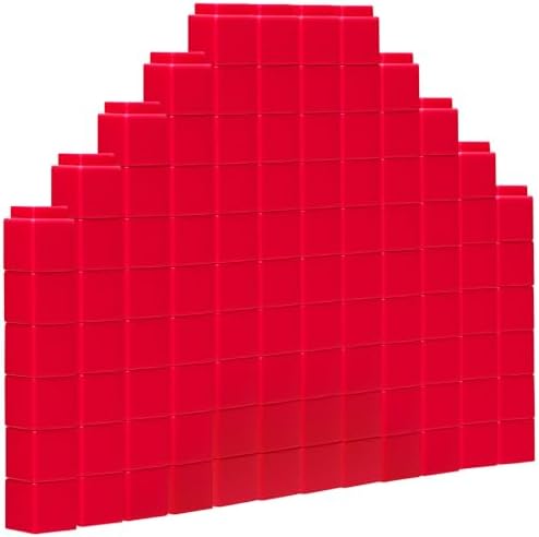 200 Pcs Red Linking Cubes for Math Counting Cubes Manipulatives Plastic Counting Block Manipulative Classroom Learning Supplies for Educational Preschool Activities Boy Girl (Red) by Unknown