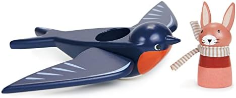 Tender Leaf Toys - Swifty Bird - Solid Wood Bird Toy with Removeable Bunny Character - Open-Ended Play Toy for Toddler Boys and Girls - Explore Role-Play and Imagination - Age 3+ - Image 2