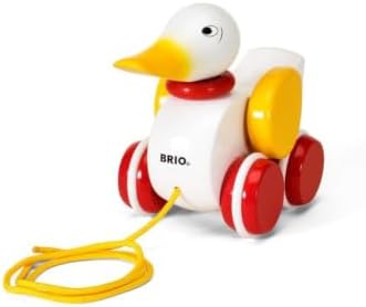 BRIO Infant & Toddler 30323 - Pull Along Duck Wood Baby Toy | Flapping Wings | Engaging Motor Skill Development | Certified Sustainable Wood Materials | Ideal for Kids Ages 1 and Up by Unknown