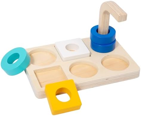 Adena Montessori 5-Shape Stacking Ring Toy, 1-3y - Image 5