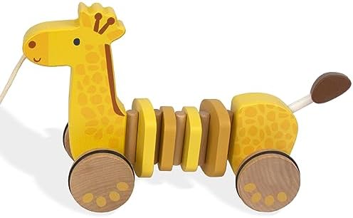 Baby Toys Car,Wooden Pull Along Toy for Toddlers 1 2 3 Year Olds by WoodenEdu