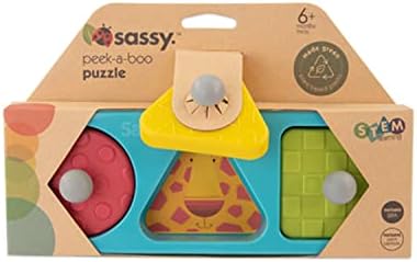 Sassy Eco Peek-a-Boo Puzzle | Made Green with Plant-Based Plastic | STEM Learning 6+ Months - Image 6