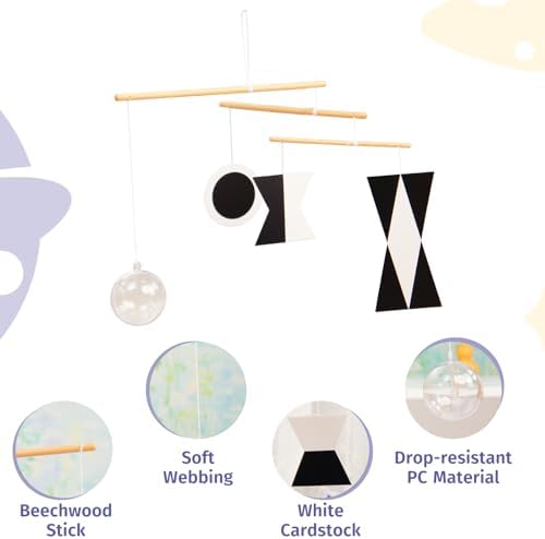 Munari Hanging Mobile,Montessori Mobile, Infant Toy, Baby Mobile, Visual Tracking, Newborn Toy - Image 3