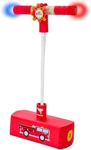 Flybar My First Foam Pogo Jumper for Kids Fun and Safe Pogo Stick for Toddlers, Durable Foam and Bungee Jumper for Ages 3 and up, Supports up to 250lbs (Red Fire) by Flybar
