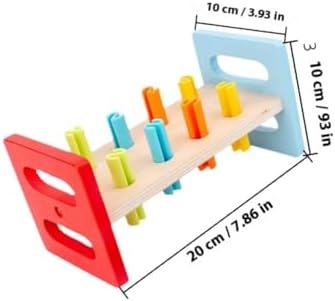 FRCOLOR 2pcs Wooden Hammering Toy Set for Toddlers and Babies - Image 2