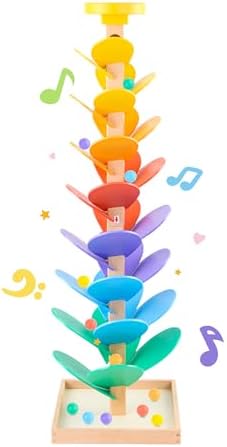 Wooden Marble Run Music Tree Montessori Toy for Ages 3+ Ball Drop Toy by Ranqibo