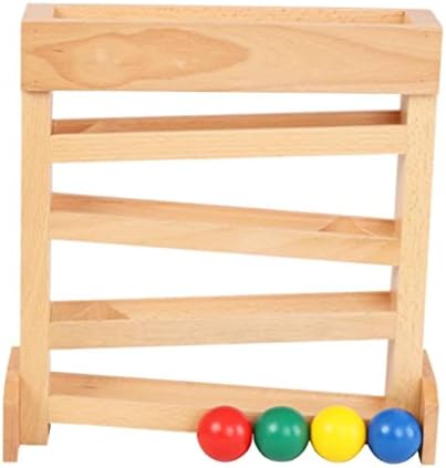 Wooden Ball Ramp with 4 Mini Balls for Toddlers - Image 6