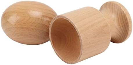 Egg Cup Puzzle Toy, Wooden Grasping Practice Project Fitting Exercise Early Education Toy for Baby Toddler, with Fine Polished No Burr Surface - Image 4