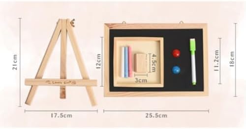 Montessori Wooden Mini Chalkboard Easel Set (Without Chalk) - Image 6