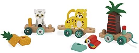 Janod - Tropik - Tropical Pull-Along Train - 11 Pieces - Image 5