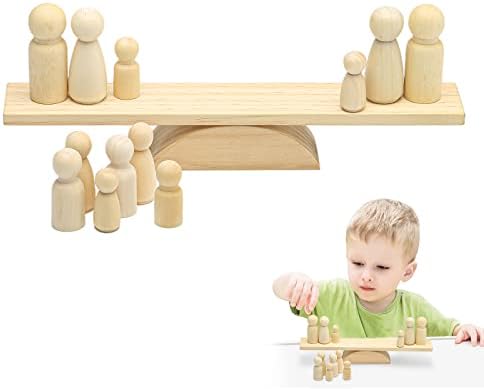 Wooden Math Counting Toy Montessori Learning Game for Kids 3+ by PromiseBabe