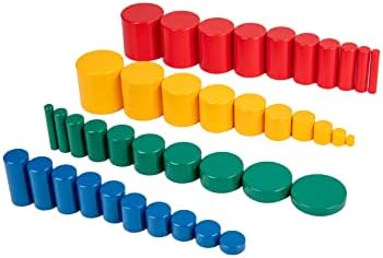 Montessori Wooden Knobless Color Cylinder Blocks, Baby Games Stacked Arrangement Block, Stacking Toys for Toddler 1-3 Activities, Educational Toys (Set of 4) - Image 5