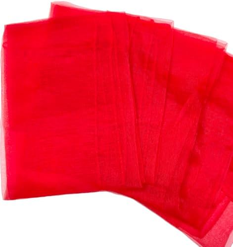 Lolakee Dance Scarves 12 Pcs Juggling Scarves for Kids Play Silk Scarve for Babies Toddlers Children Movement Learning Education Musical Accessories Colorful Scarfs Magic Tricks Performance (Red) - Image 3