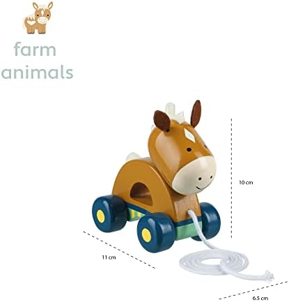 Orange Tree Toys Pony Pull Along | Hand Painted Colorful Wooden Toy for Toddlers Age 12m+, Sustainably Made, Perfect for Encouraging First Steps and Developing Key Motor Skills - Image 6