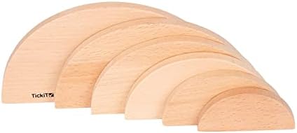 TickiT Natural Architect Panels - Arches - Set of 6 - Stacking Blocks for Ages 1+ - Open-Ended Toys - Image 3