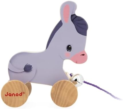 Janod - Wooden Pull and Push Toy - Donkey - Image 3