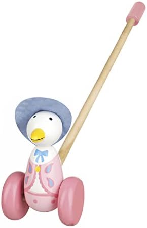 Orange Tree Toys Jemima Puddle-Duck Push Along | Hand Painted Colorful Wooden Toy for Toddlers Age 12m+, Sustainably Made, Perfect for Encouraging First Steps and Developing Key Motor Skills by OrangeTreeToys