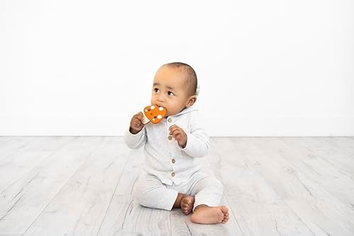 Pearhead Mushroom Silicone Baby Teether, Teething Toy for Babies 0+ Months - Image 5