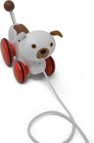 Jack Rabbit Creations Wiggles Dog Pull Toy - Smooth Wheels - 18+ Months by Jackrabbit