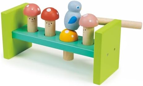 Mentari Toys - Woodland Hammer- 6pc Montessori Toy - Wooden Pounding Bench with Birdie Hammer - Boost Fine Motor Skills and Hand-Eye Coordination in Toddlers - Early Development Toy - Age 18m+ by MentariToys